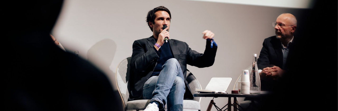 Jeremy Beaufils speaking on a panel